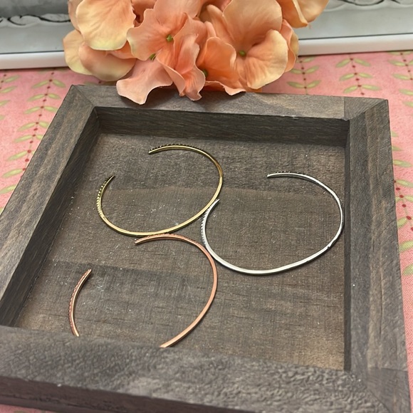 JBloom Dainty Cuff Bracelet with Rhinestones - Picture 3 of 4